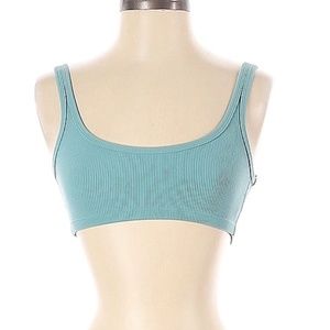 TNA Aritzia Ribbed Sports bra size XS Powder blue life rib mini
